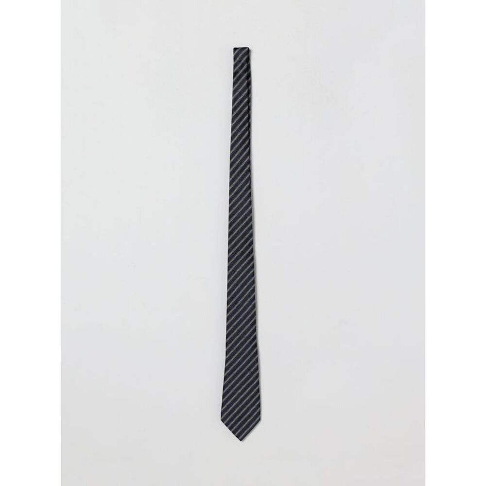 Zegna Men Zegna Striped Silk Tie